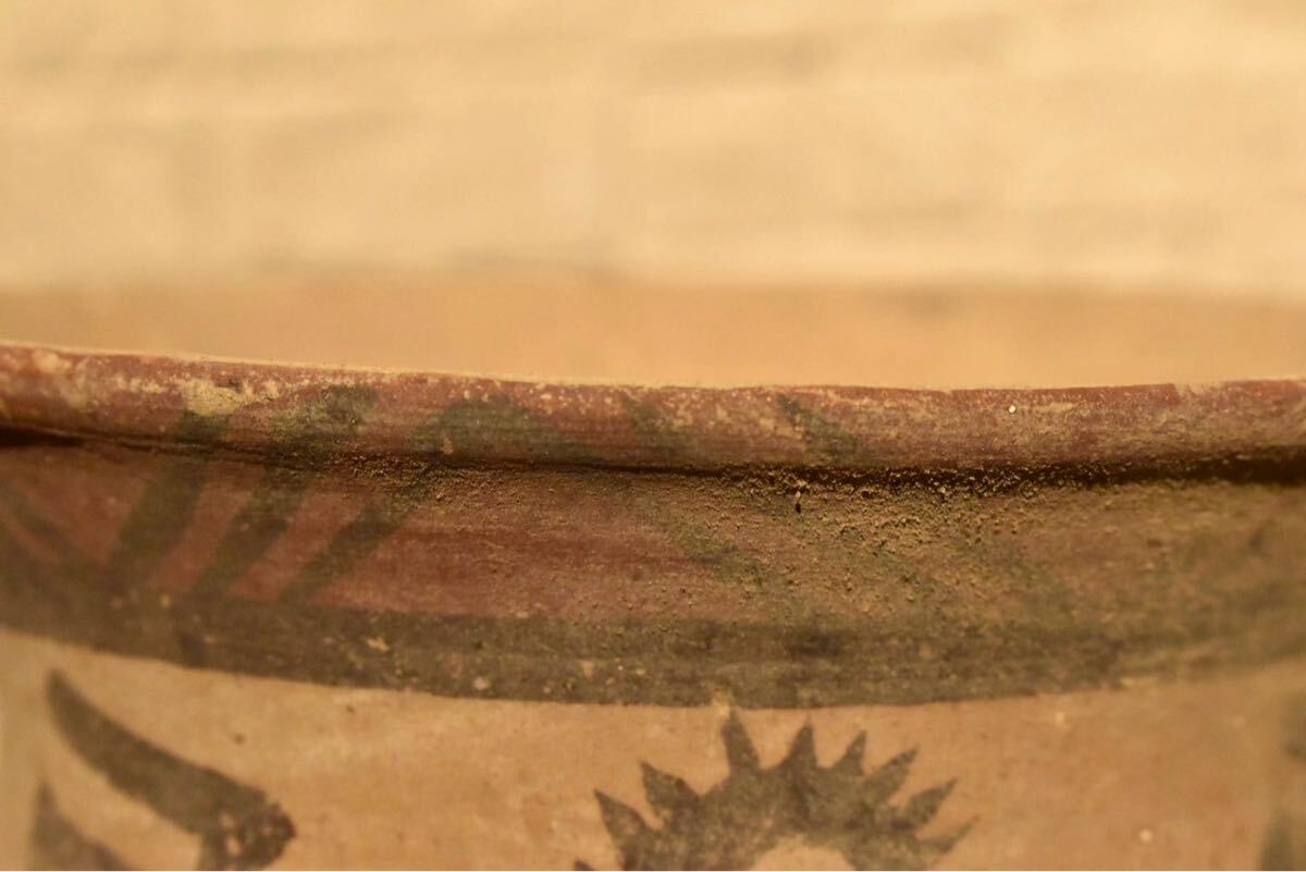 【GE】Z851【コレクター所蔵品】時代 彩色土器壺/中国古玩 中国美術 壷 土器 発掘 骨董品 時代品 美術品 古美術品 _画像10