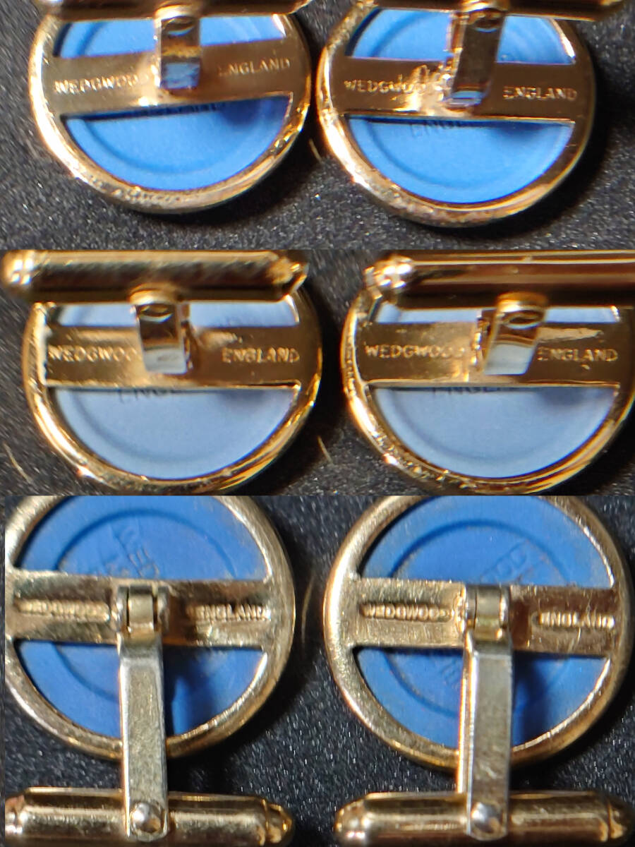 ◆セット◆ ウェッジウッド 等 陶器 磁器 アクセサリー　ネクタイピン カフスボタン　WEDGWOOD Stratton 大量 まとめて まとめ 管B14B38_画像8