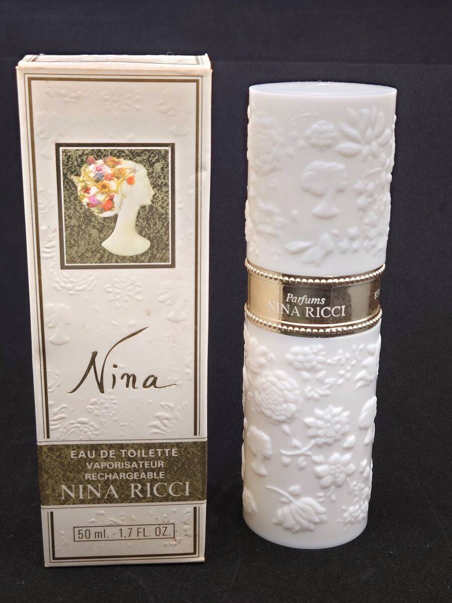 Nina Ricci ニナリッチ 50ml オードトワレ EDT 香水 詰め替え可能スプレー フランス製 花柄デザイン 女性用 オーデトワレ 管B14C3_画像1