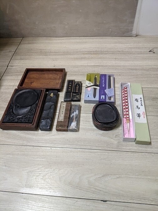 書道具 硯 墨 中国 筆 古墨 書道 セット_画像2