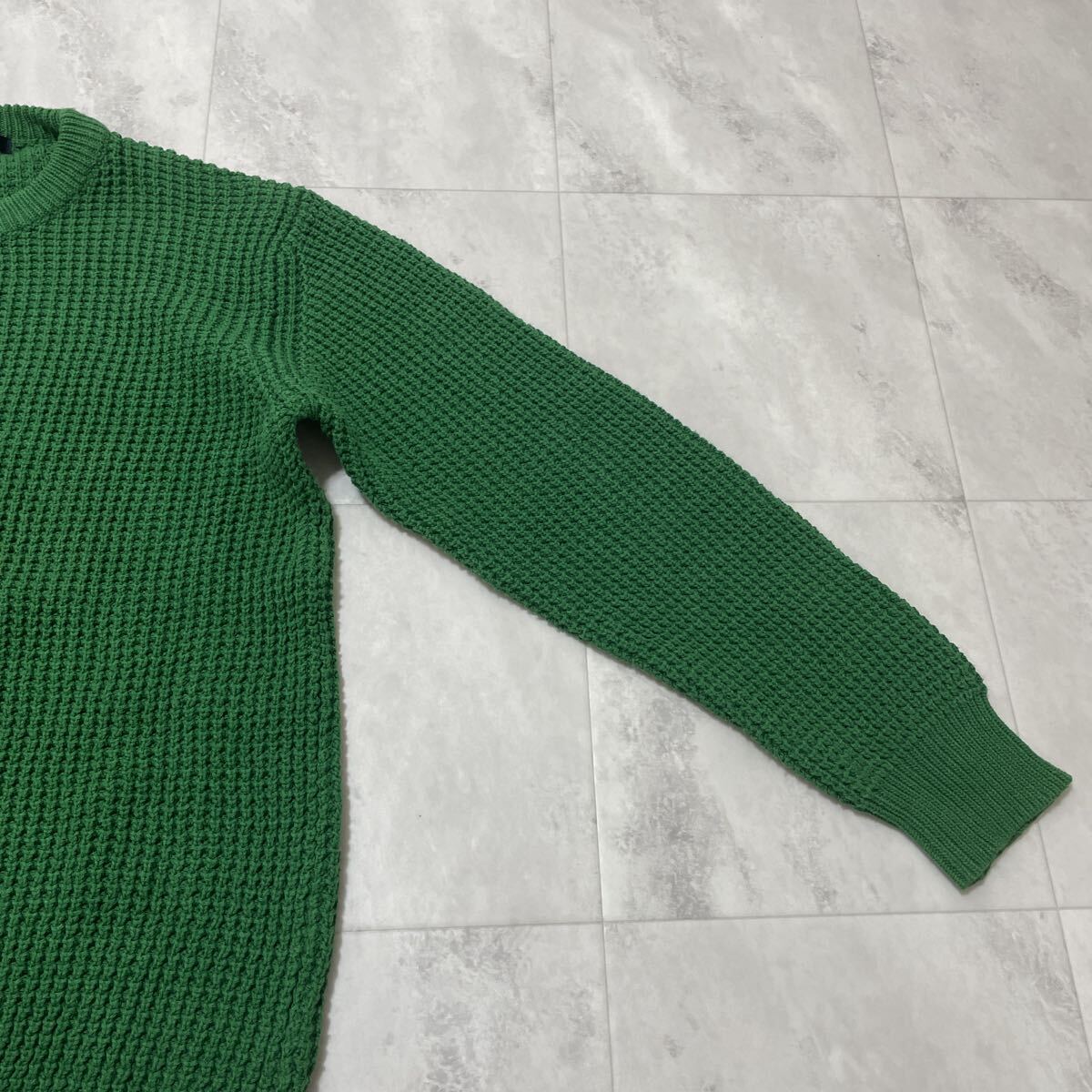 URMAN RESEARCH DOORS アーバンリサーチ ドアーズ ニット セーター 長袖 コットン セレクトブランド グリーン レディース 38 M 玉na1500_画像4