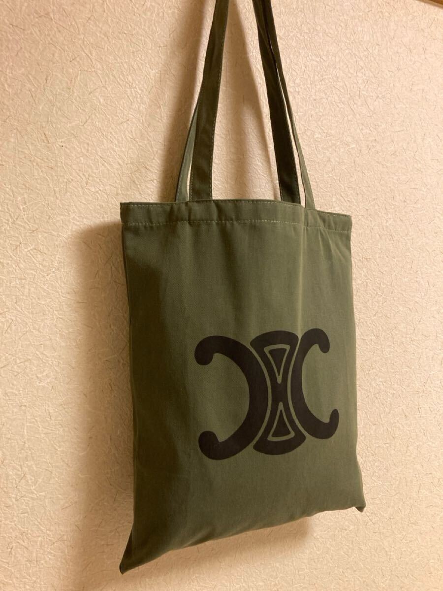 カーキ トリオンフ セリーヌ CELINE トートバッグ エコバッグ ショルダーバッグ ハンドバッグ 通学 通勤 ノベルティ テテ ソンミンス_画像1