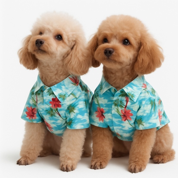 アロハシャツ 犬 猫 服 S M L 中型 小型 ハイビスカス 花柄 ペットウェア トップス 半袖 Tシャツ ブラウス リゾート 南国風 夏コーデ_画像4