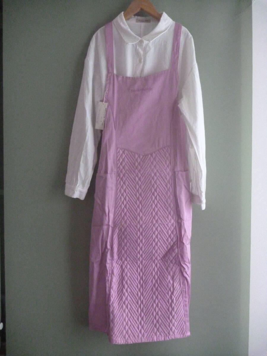 ■　David Hicks デービッドヒックス 　ピンクのエプロン　秋冬仕様_画像1