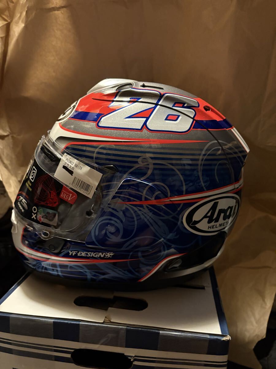 アライ RX-7X ペドロサ サイズ 61・62cm フルフェイスヘルメット バイク関連用品 Arai 現状品 チョイキズあり_画像2