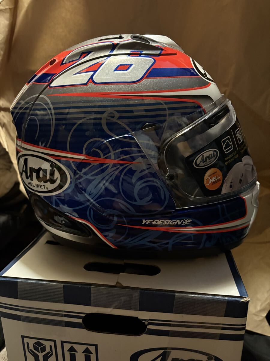 アライ RX-7X ペドロサ サイズ 61・62cm フルフェイスヘルメット バイク関連用品 Arai 現状品 チョイキズあり_画像3