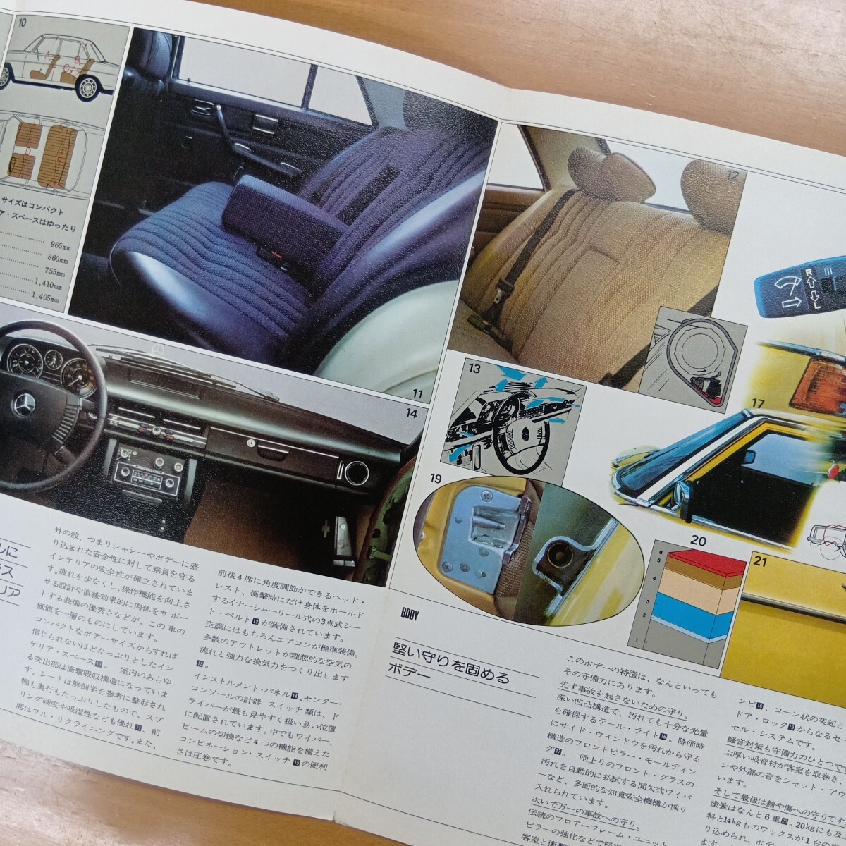 旧車カタログ MERCEDES-BENZ 240D / 300D ヤナセ 1975年 当時物 オリジナル 希少車_画像4