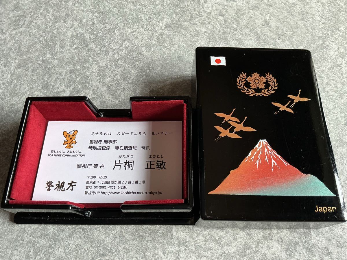 警察グッズ　刑事7人　旭日章　　警察庁卓上名刺入れ_画像7