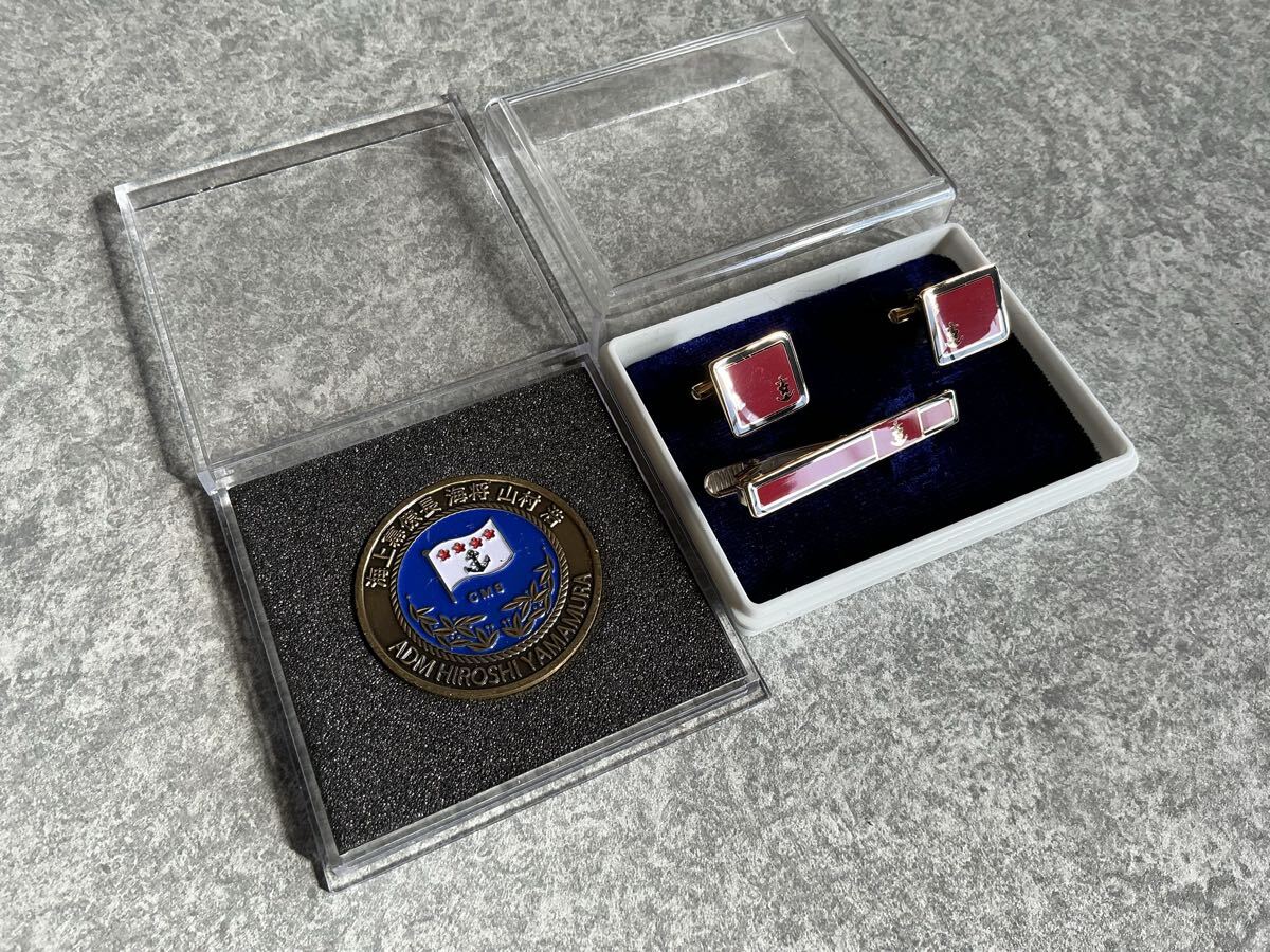 自衛隊　海将　海上自衛隊　　海上幕僚長(海将ー四つ桜)チャレンジコイン・海上自衛隊カフスセット_画像2