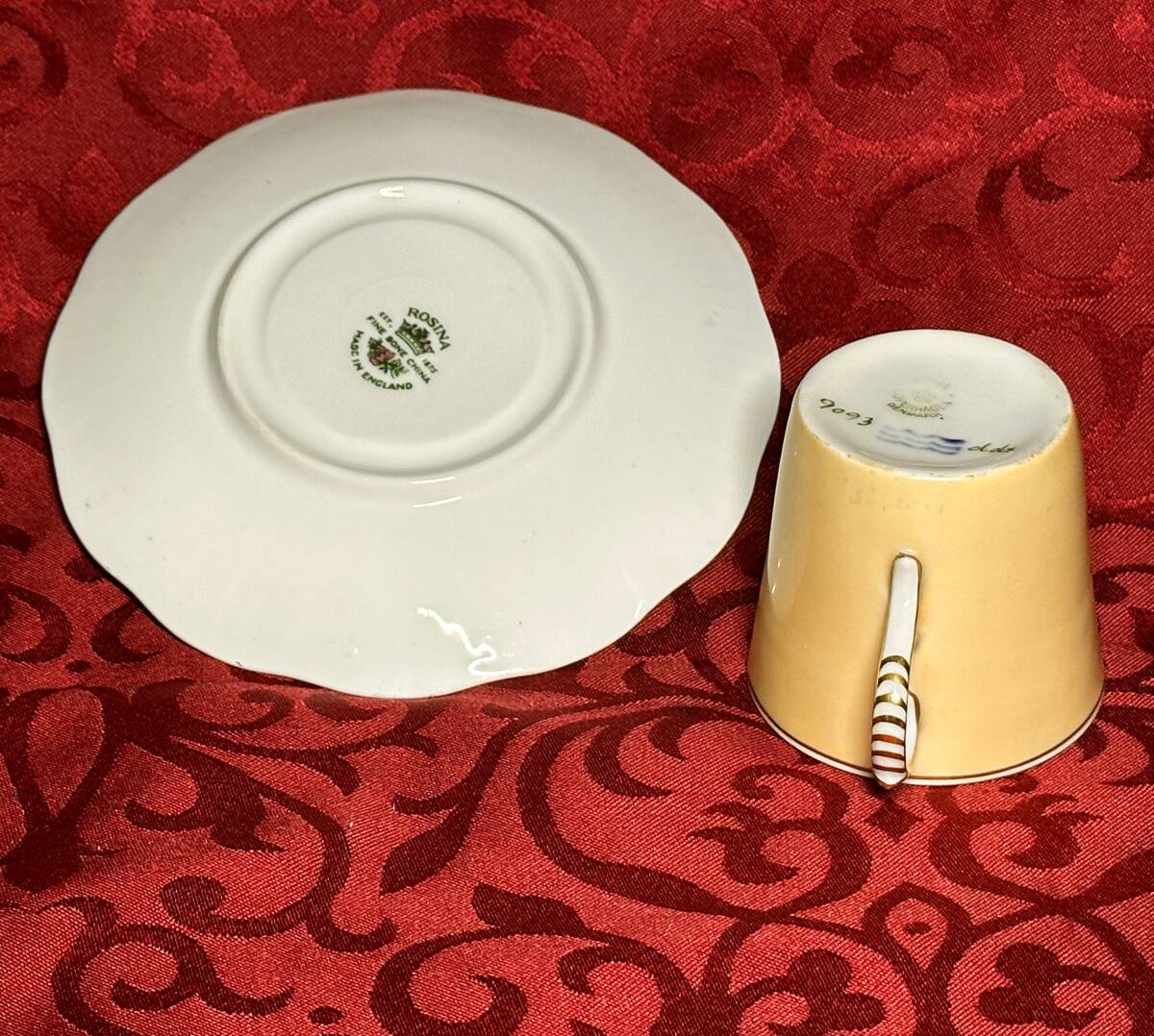 B レア　ロイヤルコペンハーゲン　カップ＆ソーサー、マリアージュ　ハンドペイント　朱色単色の神話図　ミソロジー　ヨーロッパ_画像6