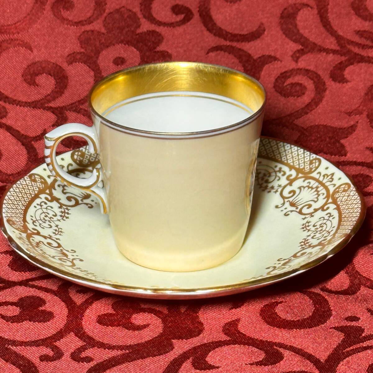 A レア　ロイヤルコペンハーゲン　カップ＆ソーサー、マリアージュ　ハンドペイント　朱色単色の神話図　ミソロジー　ヨーロッパ_画像5