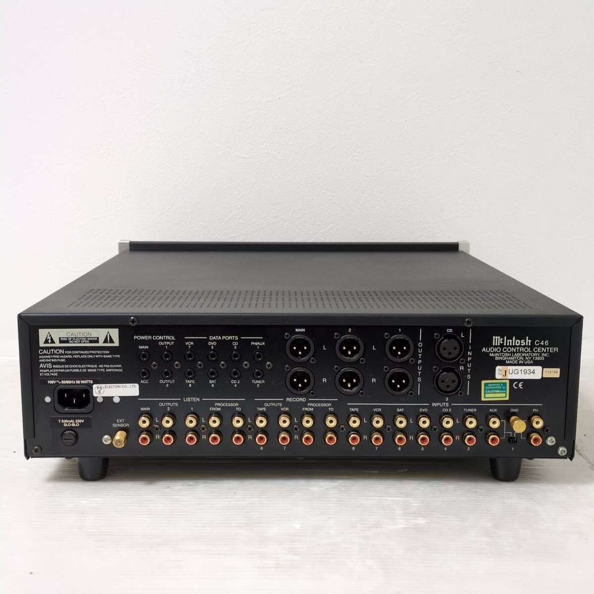 McIntosh C46 AUDIO CONTROL CENTER マッキントッシュ オーディオコントロールセンター プリアンプ 音出し確認済み_画像7