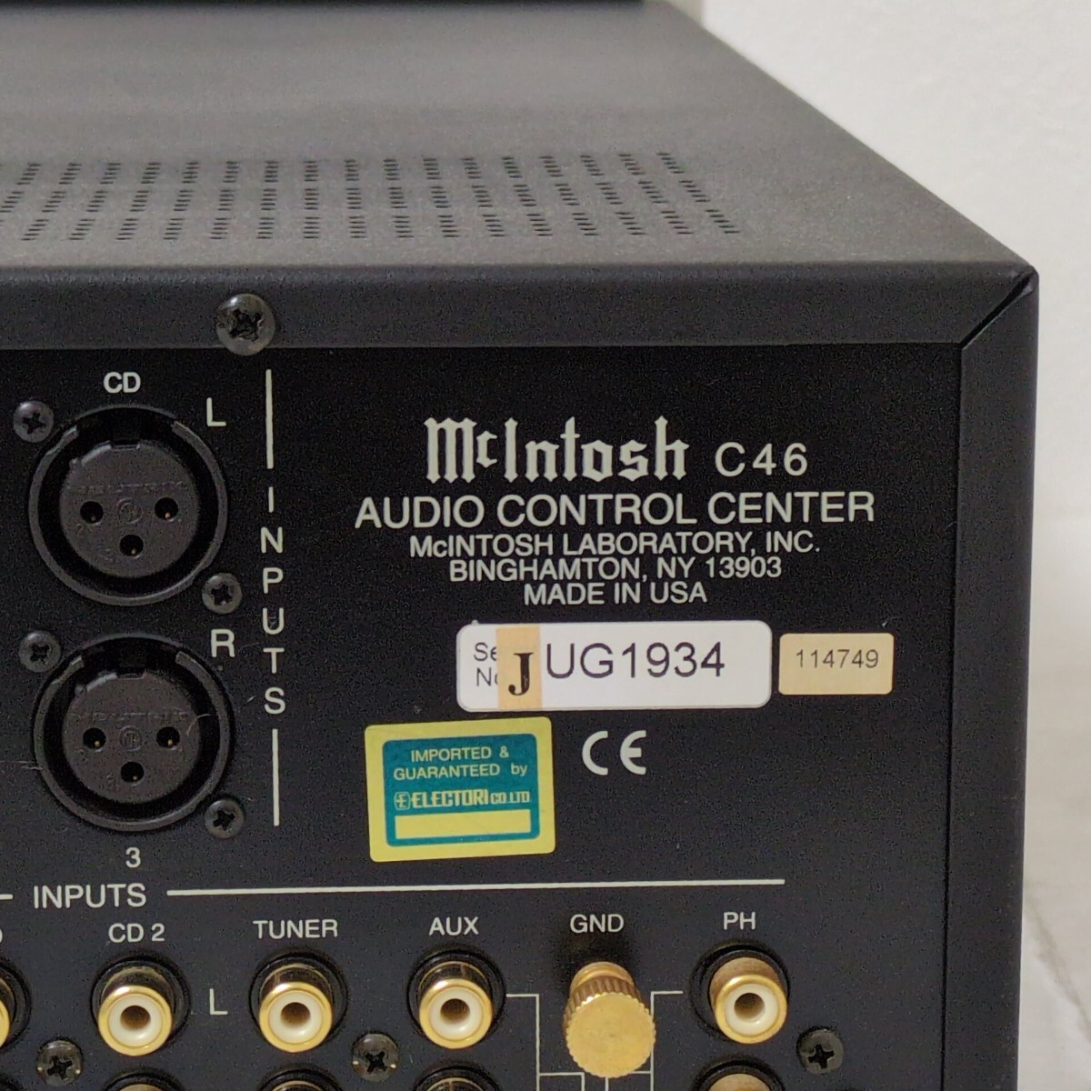 McIntosh C46 AUDIO CONTROL CENTER マッキントッシュ オーディオコントロールセンター プリアンプ 音出し確認済み_画像10