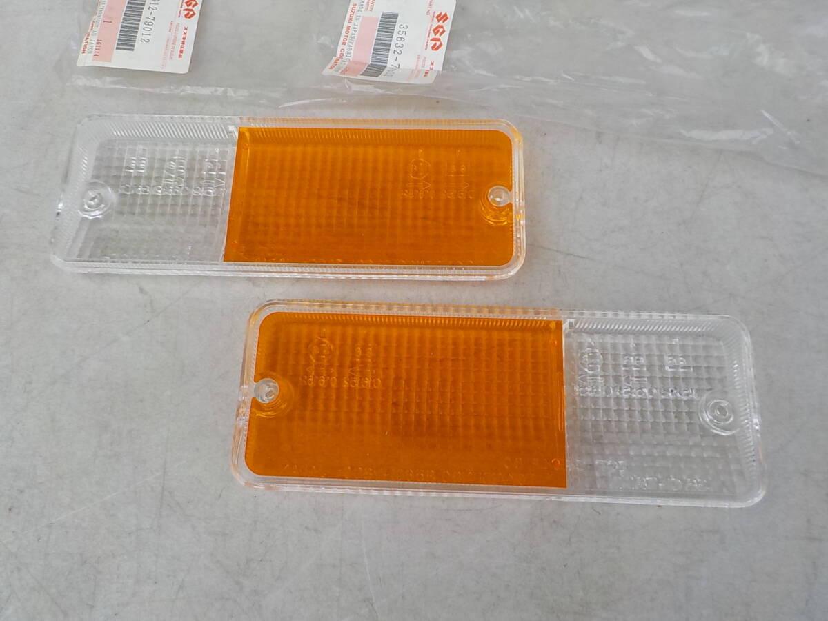 スズキ キャリイ ST30 輸出用 フロントレンズ 左右セット 純正新品 当時物 フロンテ アルト SS30 SS40 ジムニー SJ30 ST40 SUZUKI JIMNY_画像2