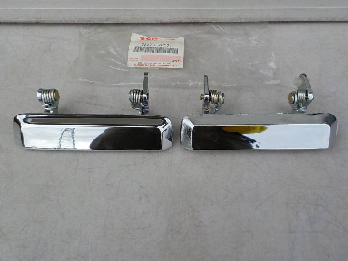 スズキ キャリイ ST30 メッキ ドアハンドル 左右 新品 当時物 ST40 ジムニー アルト SJ30 SS30 キャリー SUZUKI CARRY Jimny 78320-78001_画像2