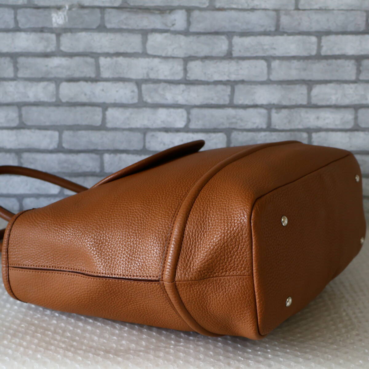 *美品*廃盤品*SOMES/SOMES SADDLE/ソメスサドル*フラップ*レザー*トートバッグ*トート*バッグ*A4*ブラウン*_画像6