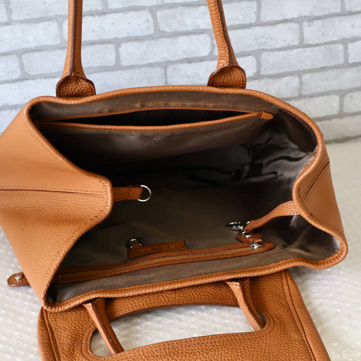 *美品*廃盤品*SOMES/SOMES SADDLE/ソメスサドル*フラップ*レザー*トートバッグ*トート*バッグ*A4*ブラウン*_画像8