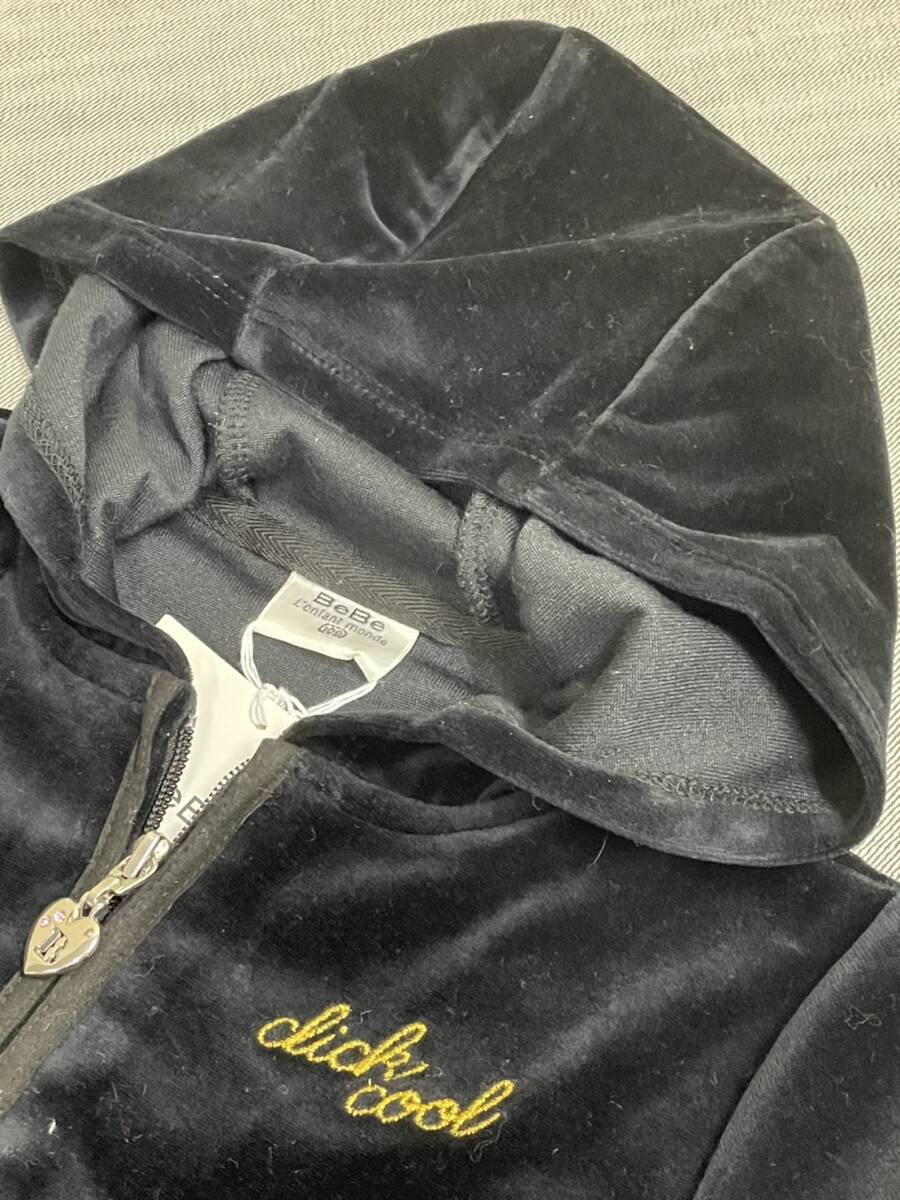 新品タグ付【BEBE べべ　100cm】フードベロアジャケット #15328_画像6