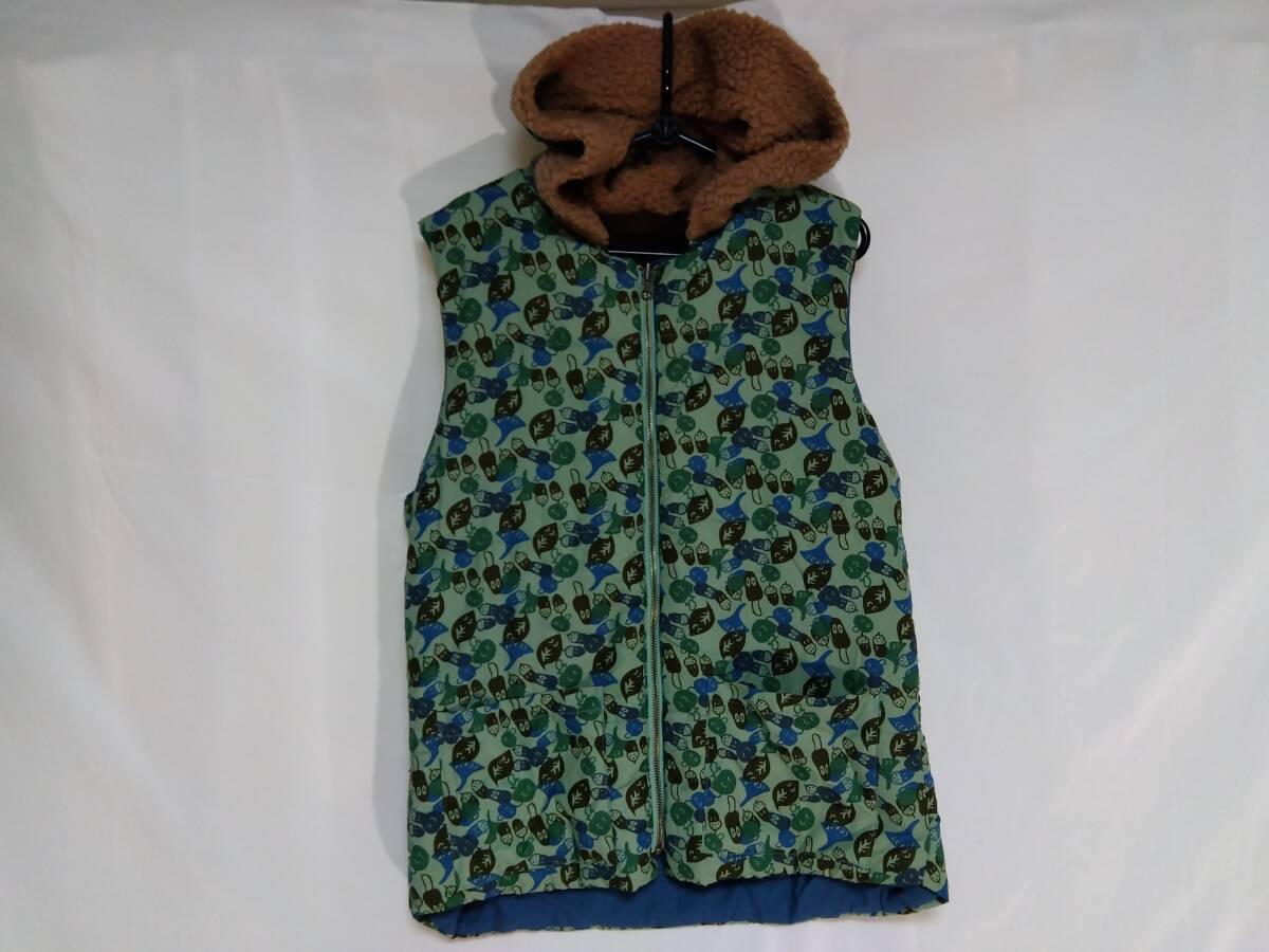 美品!Ne-net ネ・ネット リバーシブル中綿ベスト サイズ3 送料レターパックプラス600円_画像1