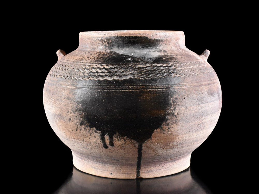 【雲】某コレクター買取品 タイ バンチェン土器 20.5×20.5×15.5cm 重さ2305g 古美術品(古美術品)CY896 OTDujdt_画像1