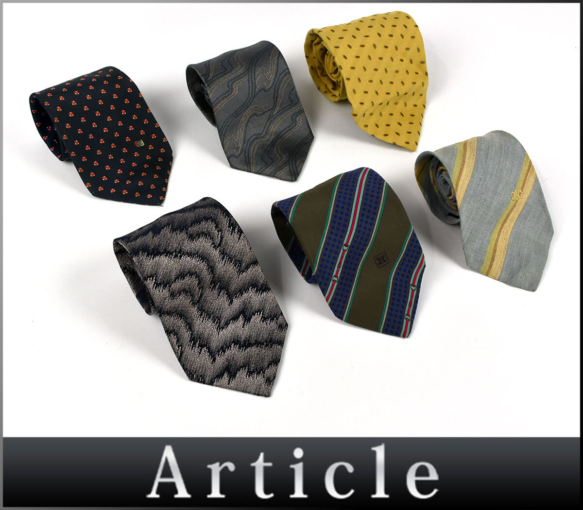 237606* FENDI Fendi BALENCIAGA Balenciaga ARMANI Armani CELINE Celine галстук 6 пункт шелк хлопок хлопок мужской / G