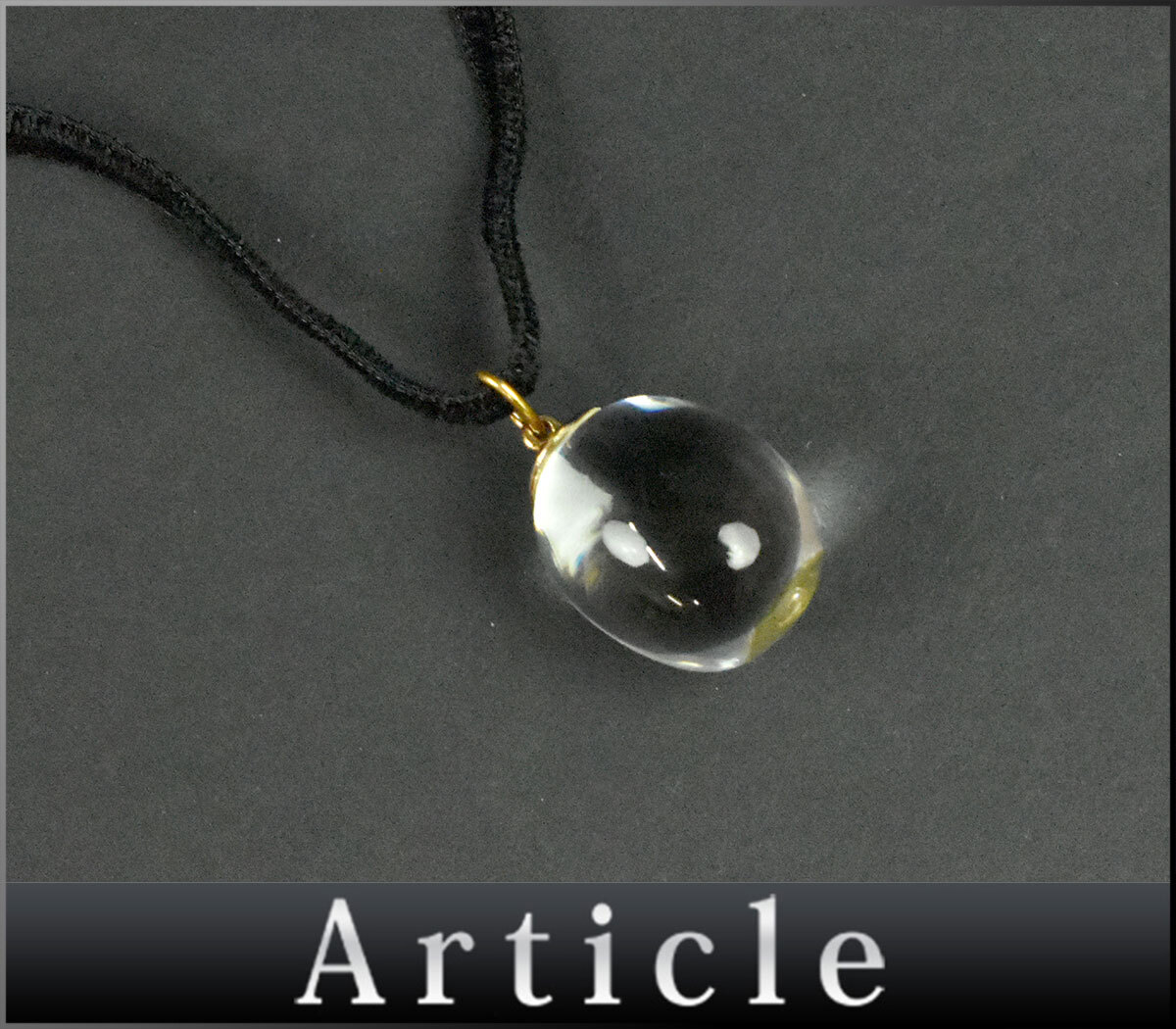 805917□美品 Baccarat バカラ タンタシオン チョーカー ネックレス アクセサリー クリスタル K18YG 750 ベロア クリア ブラック 箱付/ E_画像1