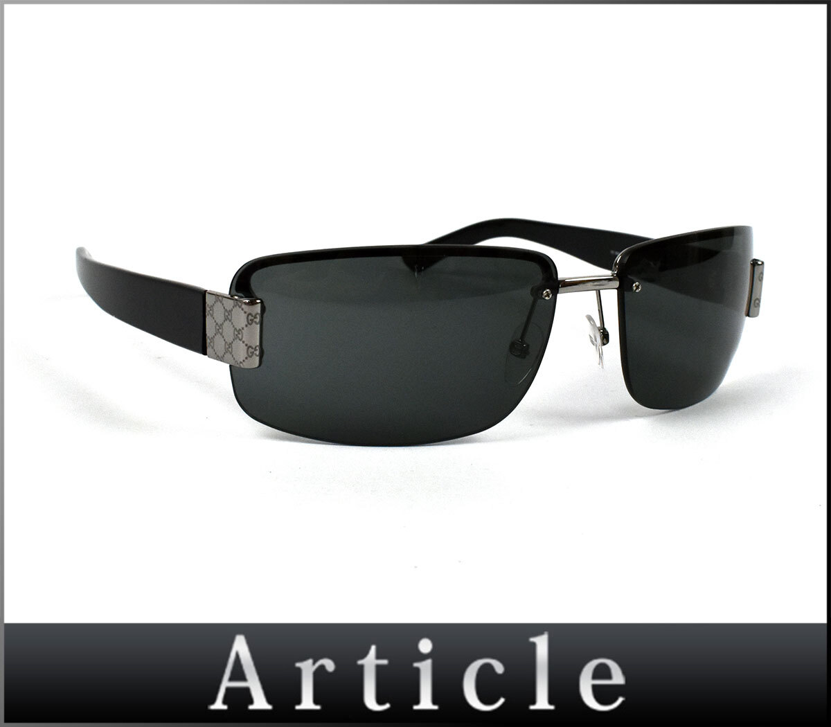 240620* раз нет GUCCI Gucci солнцезащитные очки I одежда GG 1797/S 61*15 пластик metal черный серебряный мужской мелкие вещи / G