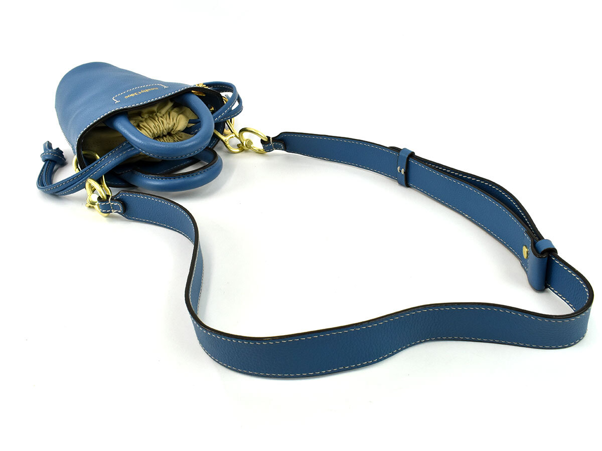 502089* прекрасный товар SEE BY CHLOE See by Chloe ананас sesi задний 2WAY сумка ручная сумочка сумка на плечо кожа голубой мешочек type / B