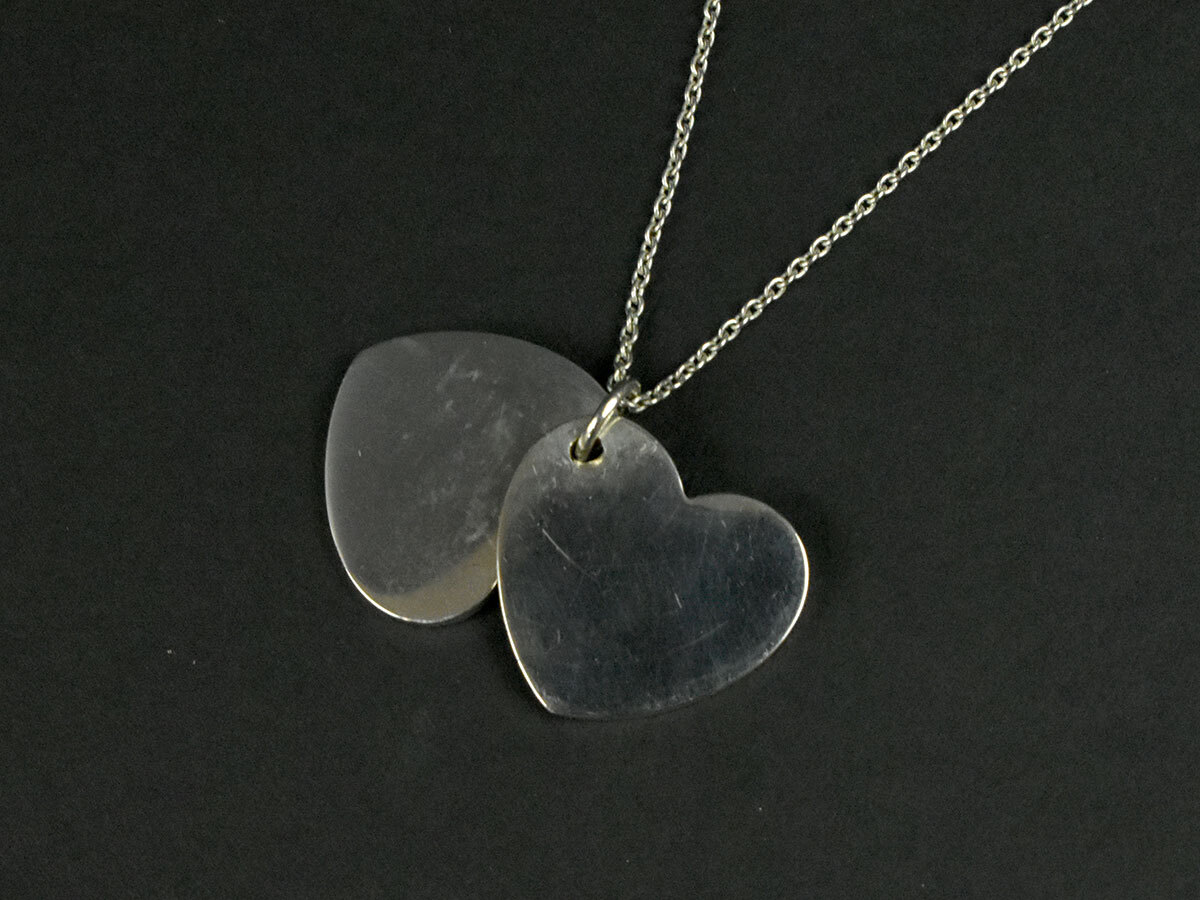 502087◇ Tiffany&co リターントゥ ティファニー ダブル ハート タグ ペンダント ネックレス ラージ Sv925 シルバー レディース/ E_画像5