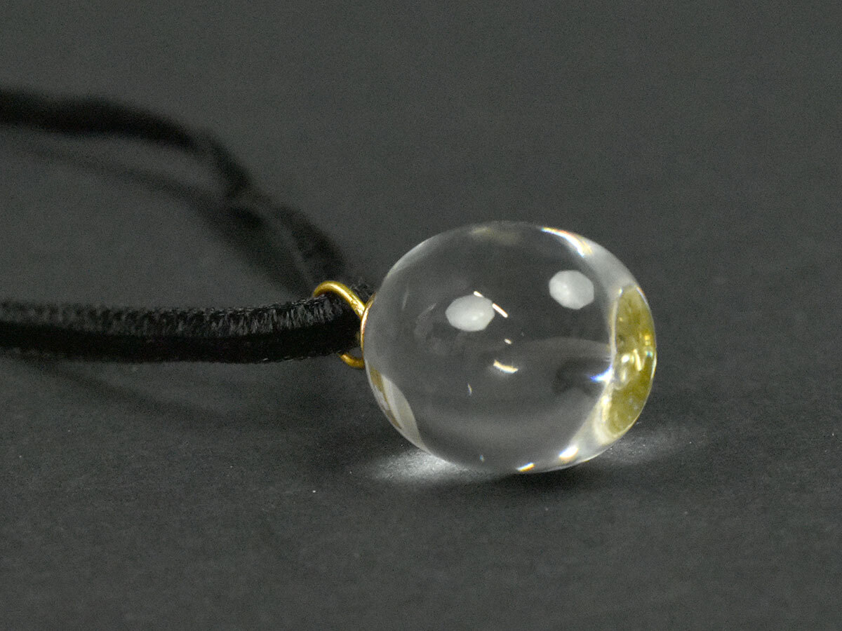 805917□美品 Baccarat バカラ タンタシオン チョーカー ネックレス アクセサリー クリスタル K18YG 750 ベロア クリア ブラック 箱付/ E_画像3