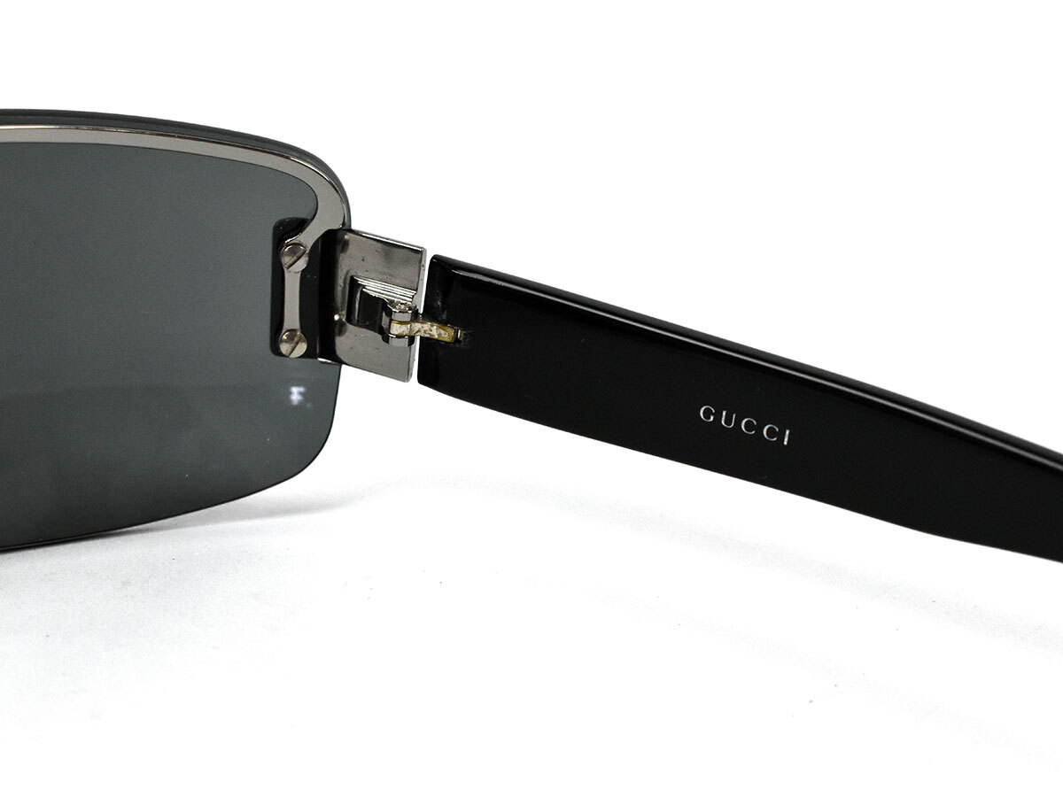 240620* раз нет GUCCI Gucci солнцезащитные очки I одежда GG 1797/S 61*15 пластик metal черный серебряный мужской мелкие вещи / G