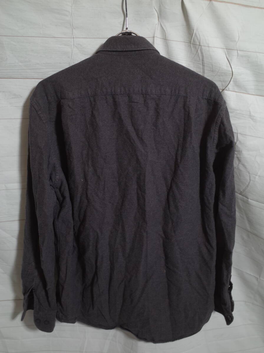 メンズ pn178 株式会社 良品計画 MUJI 無印良品 モールスキン 長袖 シャツ L グレー 灰 ネコポス可_画像2