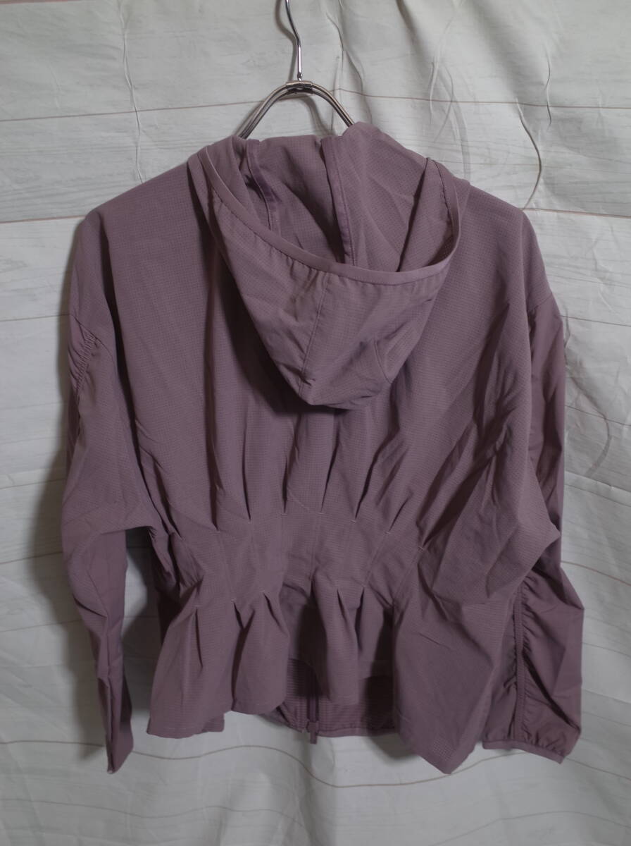 レディース pn193 adidas アディダス プリーツ フーディー パーカー ジャケット M エアロレディー_画像2