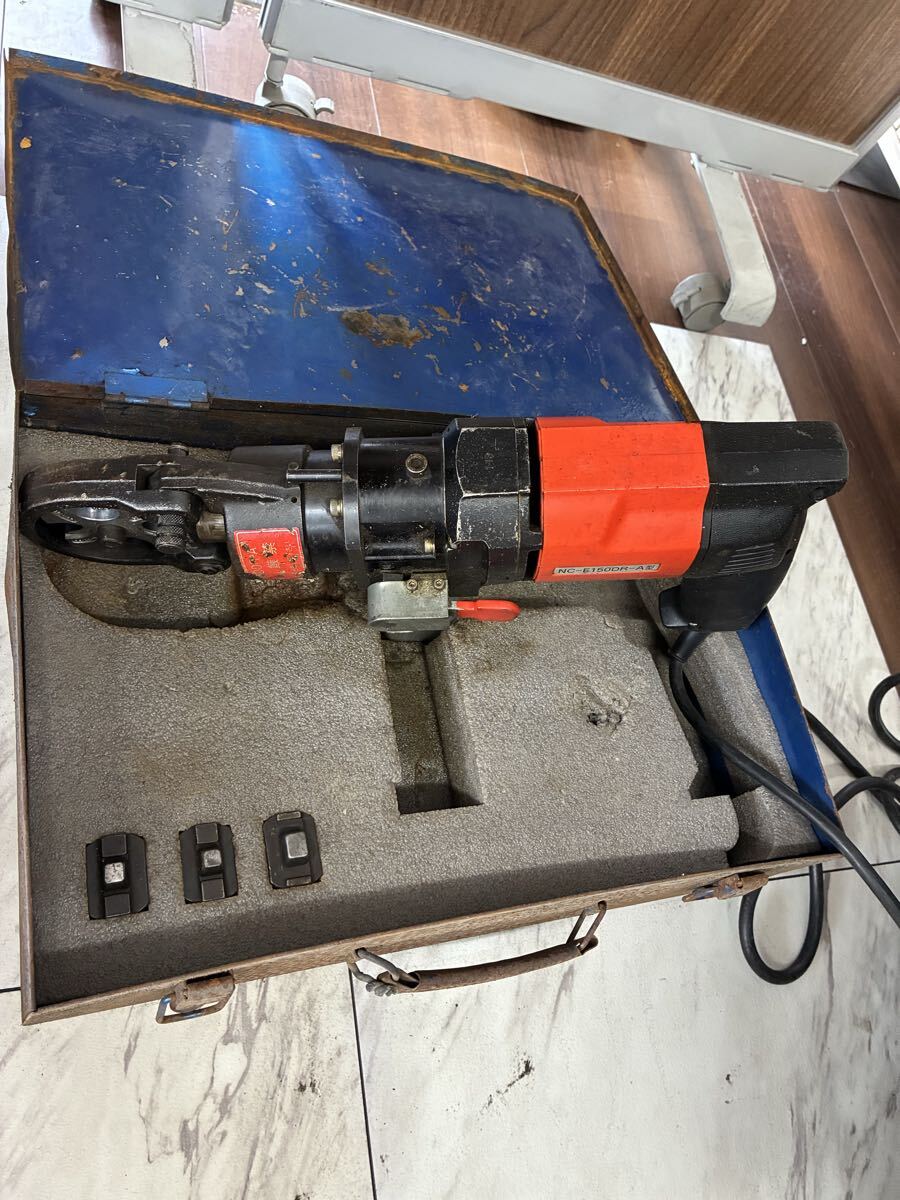 通電OK ★ ジャンク NC-E150DR-A型 マルサ電機 電動油圧式端子圧着機 西田製作所 携帯用 電動式圧着機 111878y_画像7