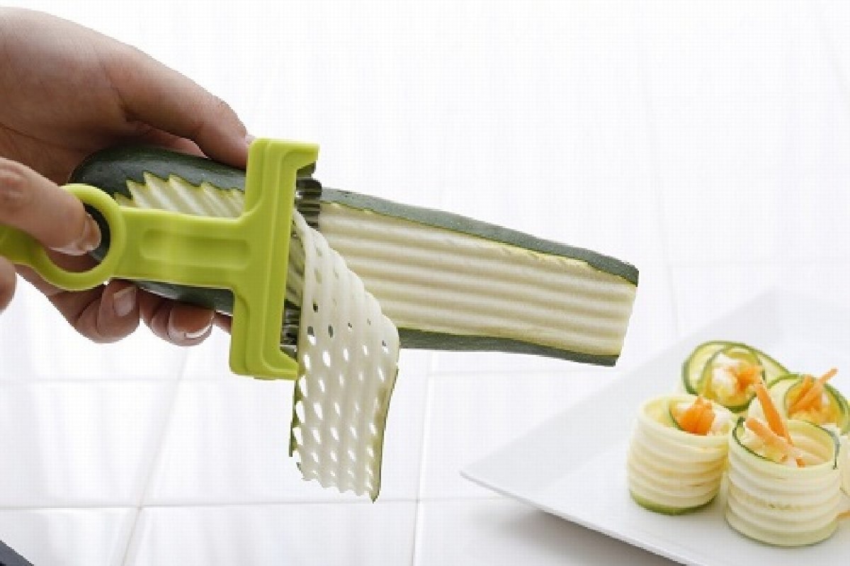 【vaps_2】ののじ キッチン ワッフルピーラー 《グリーン》 皮むき W1WP-01PG 送込_画像3