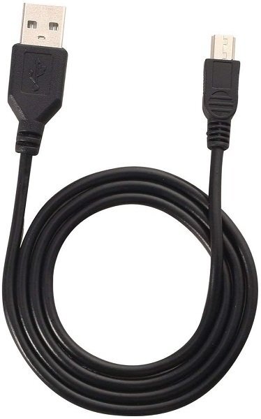 【vaps_3】ミニUSBケーブル USB Aオス-miniBオス 《1m》 充電 データ通信 《ブラック》 A-ミニB ケーブル 送込_画像3