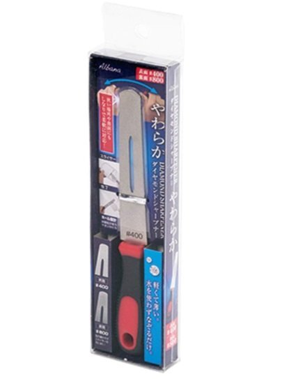 【vaps_4】カクセー 包丁研ぎ ダイヤモンドシャープナー やわらか 切れ味復活 約全長18.8cm ステンレス ABN-03 送込_画像3