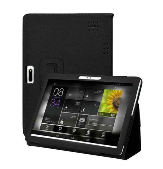 【vaps_3】10.1インチ スタンド機能付き タブレット収納ケース 《ブラック》 PUレザー 保護ケース 収納ケース タブレットカバー 送込_画像1