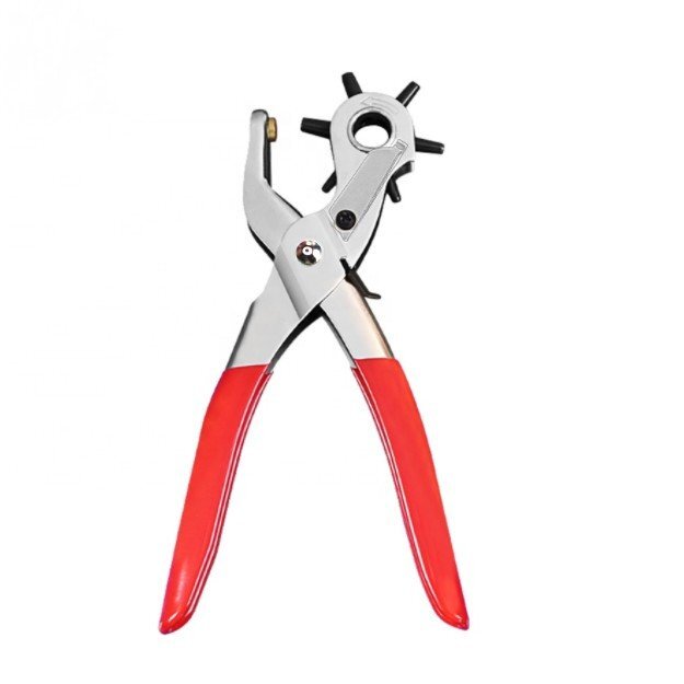 【vaps_6】穴あけパンチ 6段階ダイヤル式 丸型穴 2-4.5mm ベルトパンチ 丸穴 ベルト穴あけ機 レザークラフト 送込_画像1