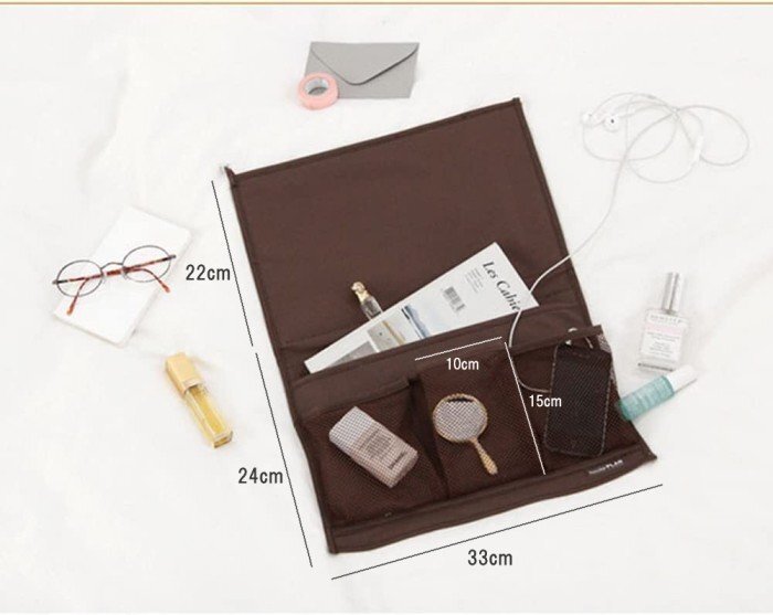 [vaps_3] bed боковой карман { Brown } место хранения дистанционный пульт подставка котацу стол мелкие вещи регулировка включая доставку 