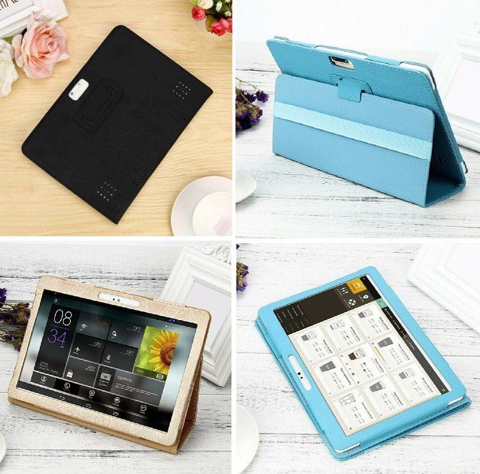 【vaps_3】10.1インチ スタンド機能付き タブレット収納ケース 《ブラック》 PUレザー 保護ケース 収納ケース タブレットカバー 送込_画像2