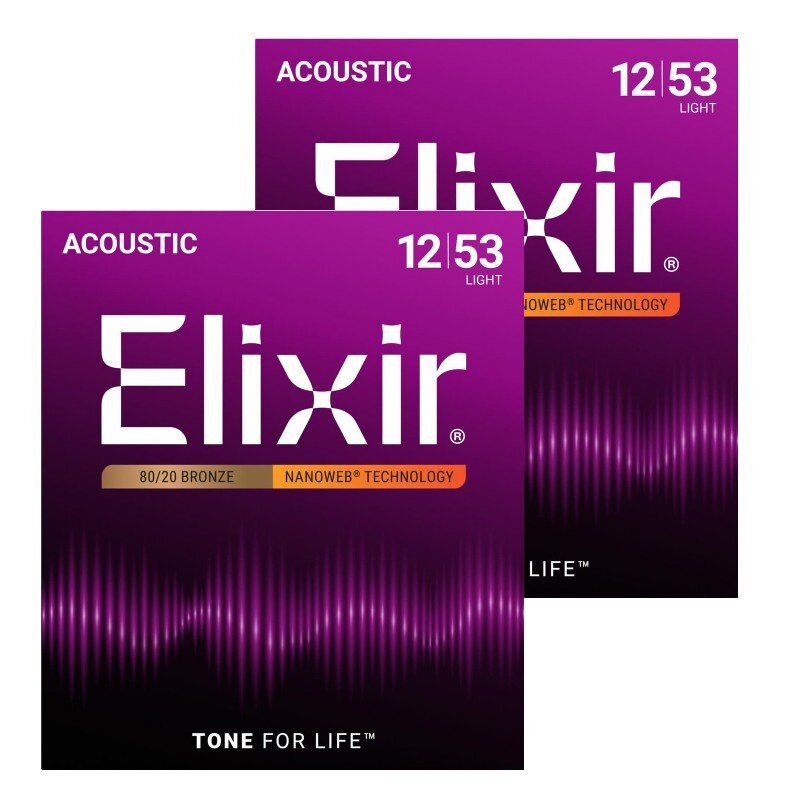 [vaps_5]Elixir Elixir акустическая гитара струна NANOWEB 80/20 bronze Light.012-.053 #11052 включая доставку 