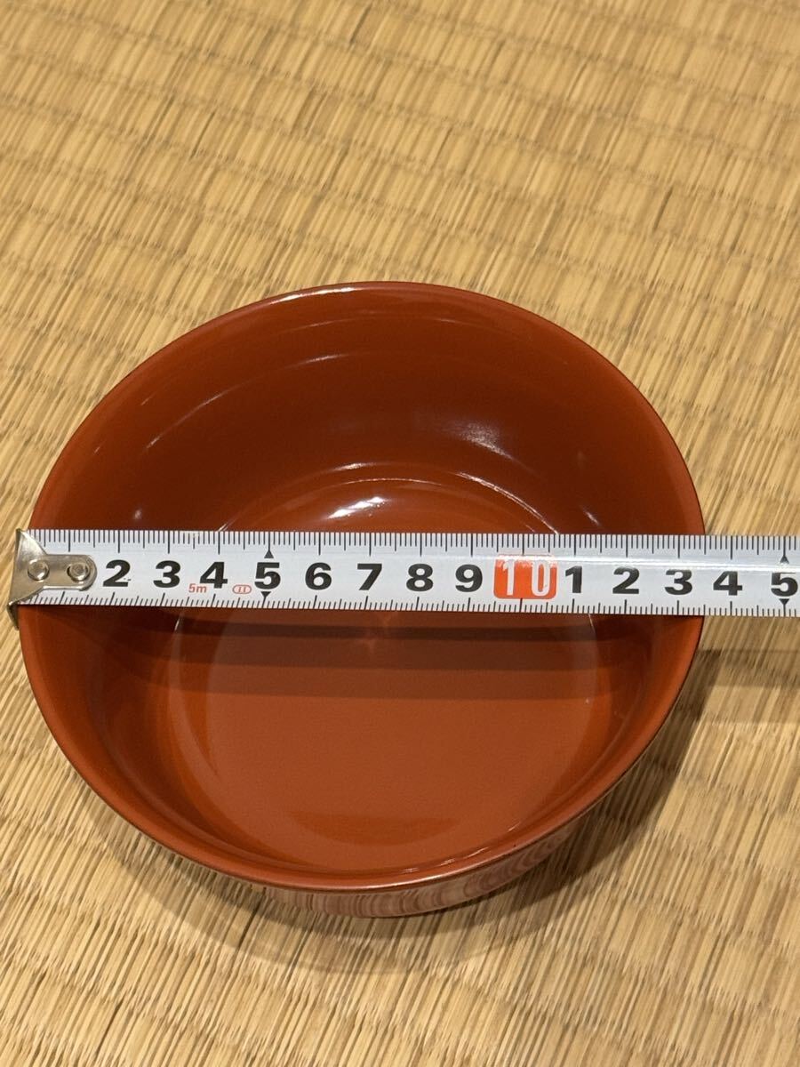 汁物椀(蓋付き)11客　鳳凰柄、朱色 汁椀 木製漆器 時代物 和食器_画像6