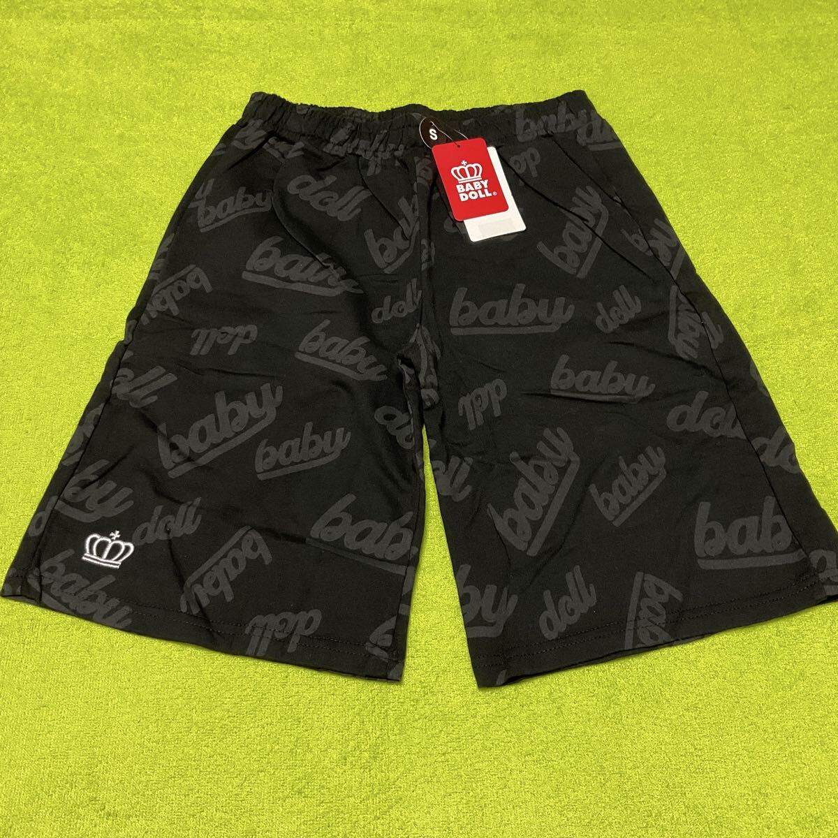 BABY DOLL 大人Sサイズ　新品2959円　 ショートパンツ　半ズボン　 シンプルハーフパンツ ブラック　ロゴタイポ_画像1