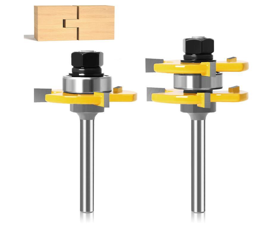 人気品上質木工溝加工ルータービット２個セット木工ジョイント加工ツール2個セット 3/4インチ8mm木材切削工具_画像6