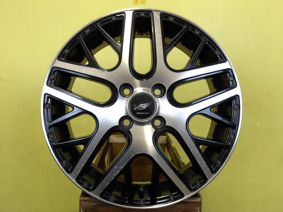 H2868 中古 4本 マナレイスポーツ 16 x 5J +45 4H 100 ブラックP ムーブ コペン ウェイク ワゴンR スペーシア ハスラー N-BOX デリカミニ_画像2