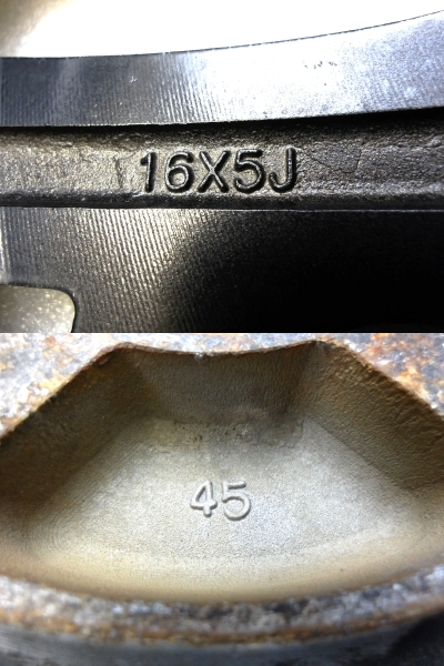 H2868 中古 4本 マナレイスポーツ 16 x 5J +45 4H 100 ブラックP ムーブ コペン ウェイク ワゴンR スペーシア ハスラー N-BOX デリカミニ_画像6