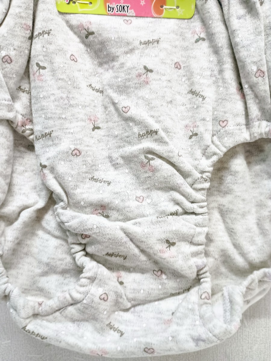 ■女児ショーツ 160cm 2枚組■白色ホワイトグレーカラーさくらんぼハートリボンドット水玉柄パンツ165170パンティー女性下着SMLL女の子供45_画像9