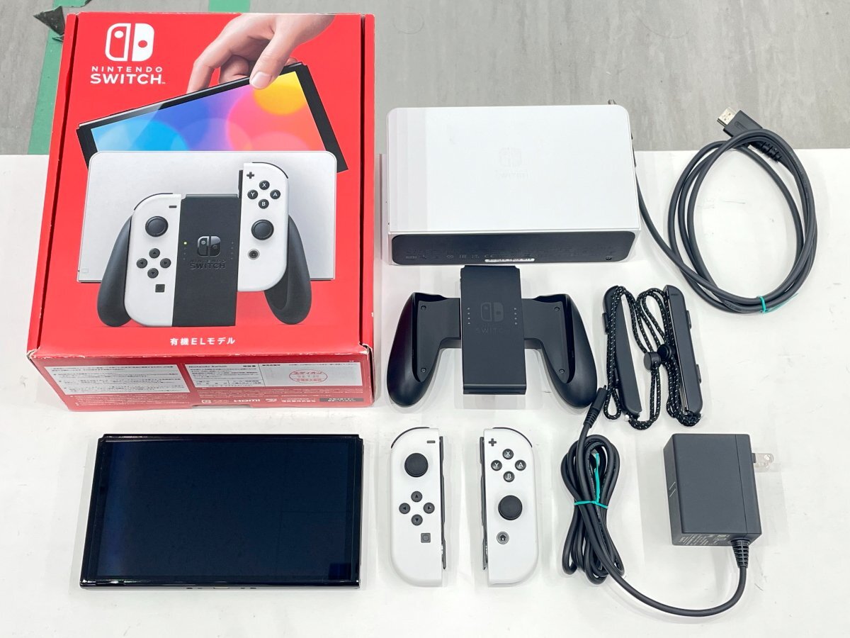 【中古】Nintendo Switch (有機ELモデル) ホワイト ■ニンテンドー★Joshin3373【1円開始・送料無料】_画像1