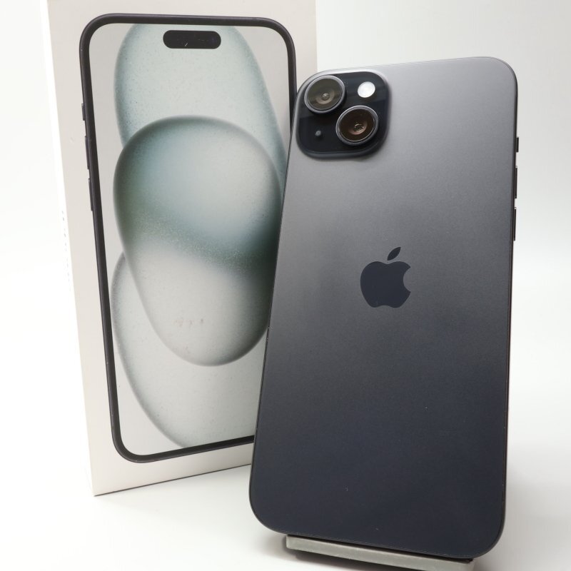 Apple iPhone15 Plus 128GB Black A3093 3M457J/A батарея 100% #SIM свободный *Joshin5532[1 иен начало * бесплатная доставка ]